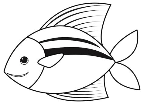 3d Clip Art Black And White Fish