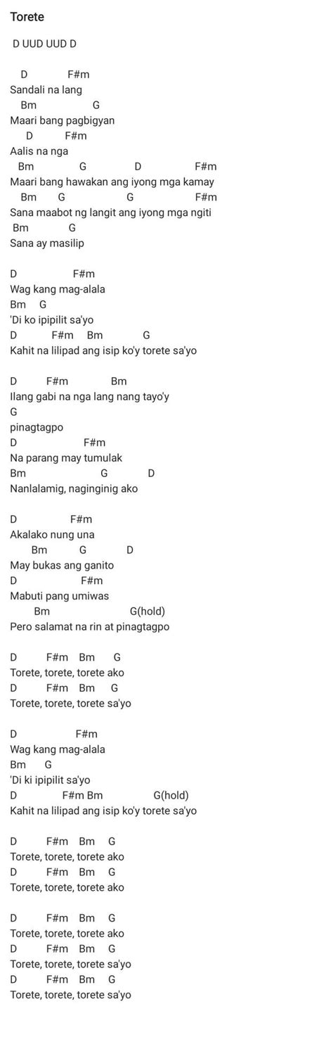 Torete Ukulele Chords with Strumming Pattern