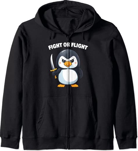 Fight or Flight Funny Penguin Pun Clothing Co Fight or Flight Funny ...