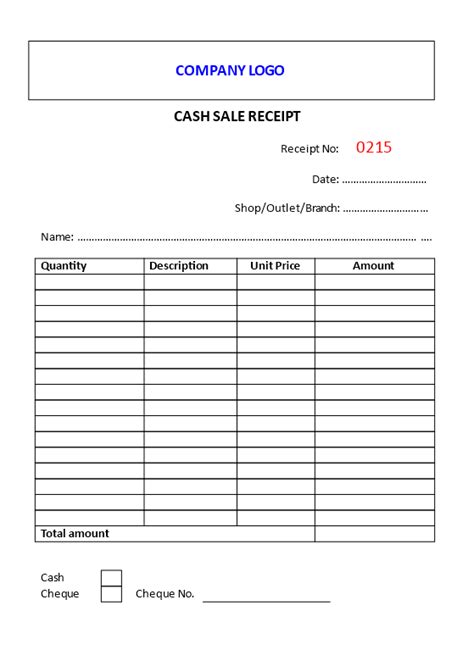 Cash Sale Receipt example | Templates at allbusinesstemplates.com