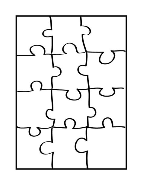 Puzzle Pieces Template Free - Coloring Home