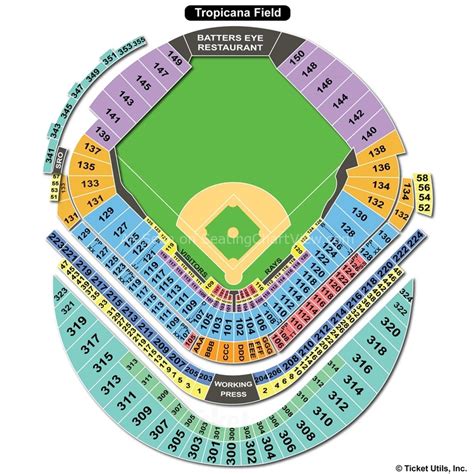 Tropicana Field, St. Petersburg FL - Seating Chart View