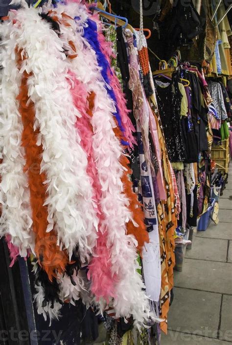 Feather boas in a market 9508628 Stock Photo at Vecteezy