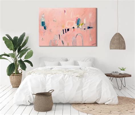 Pink Abstract Minimalist Painting Original Art Print - Etsy