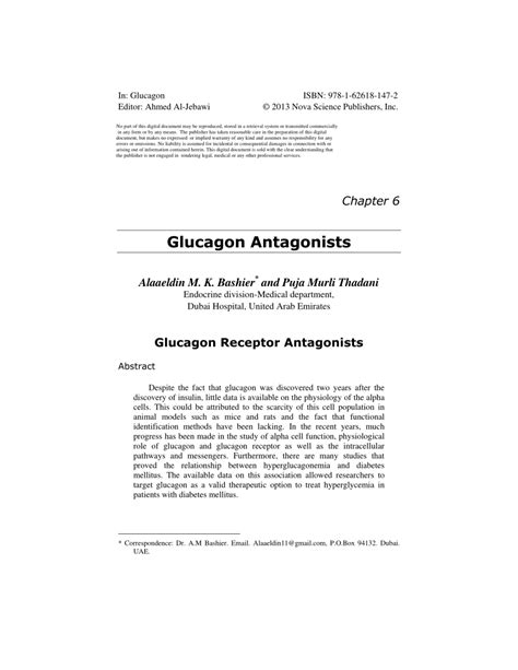 (PDF) Glucagon antagonists