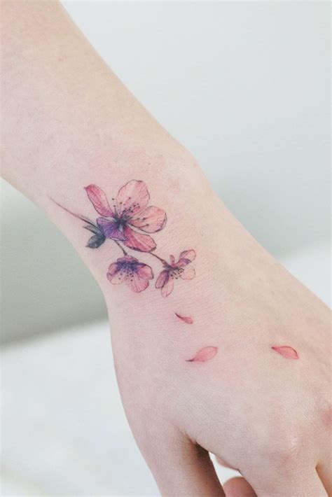 27+ cherry blossom tattoo designs with gentle romantic style – 2000 Daily