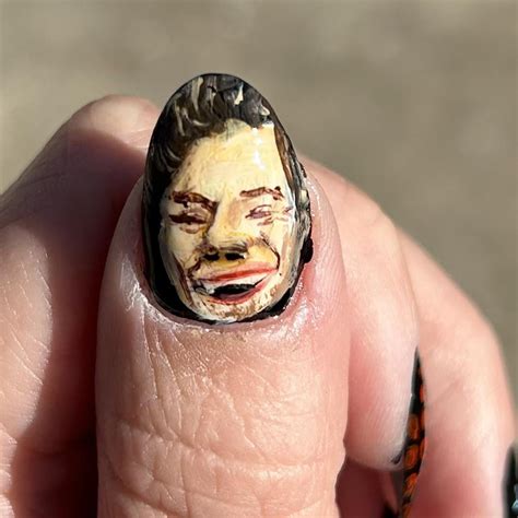 Nail art based on my fav pic of Harry Styles haha 😂 : r/NailArt