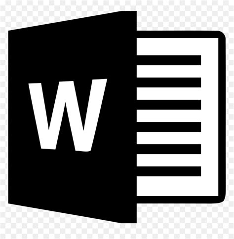 Microsoft Word 2013 Logo Black And White - Microsoft Word, HD Png ...