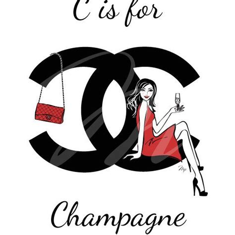 Chanel Logo Monogram Champagne Girl Fashion by MPillustration | Fashion ...