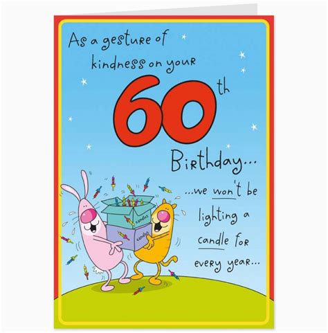 Funny 60th Birthday Card Messages - Printable Templates Free