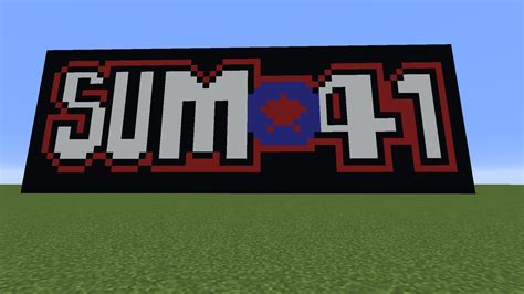 I made the 2001 logo in Minecraft : r/Sum41