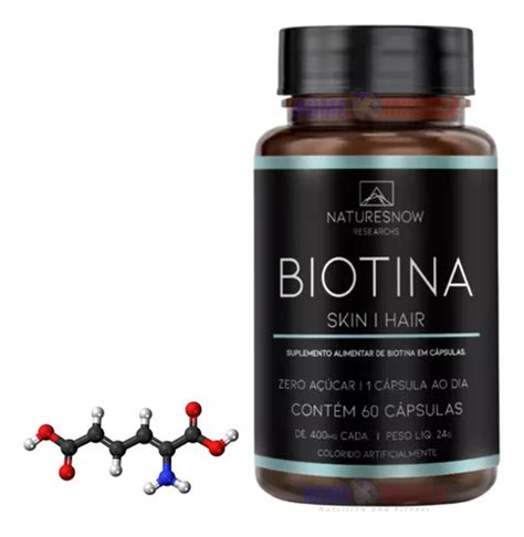 Biotina Skin Hair 60 Cápsulas Vitamina B7 - Natures Now | MercadoLivre