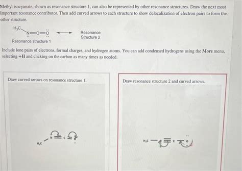 Solved Methyl isocyanate, shown as resonance structure 1 , | Chegg.com