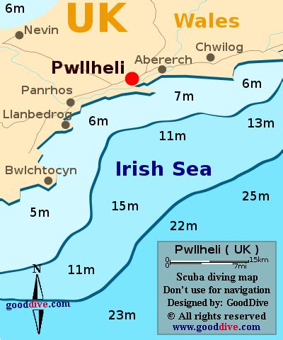 Pwllheli and Gwynedd map - GoodDive.com