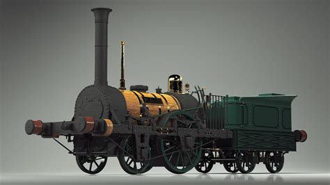 Planet by Robert Stephenson 1830 Locomotive Rigged 3D Model $129 - .max - Free3D