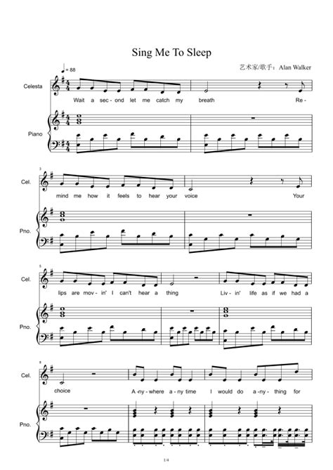 Sing Me To Sleep (arr. Alan Walker) by Alan Walker Sheet Music for ...