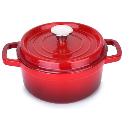 Red Round 3 Quart Enamel Cast Iron Dutch Oven from China manufacturer - Zhongshuai Cookware