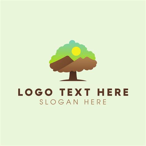 Tree Mountain Sunset Logo | BrandCrowd Logo Maker | BrandCrowd