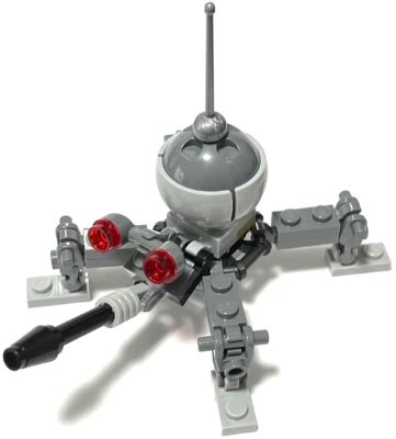 Minifigure sw1234 : Dwarf Spider Droid (Dark Bluish Gray Dome, Black Cone 1 x 1) [(unsorted ...