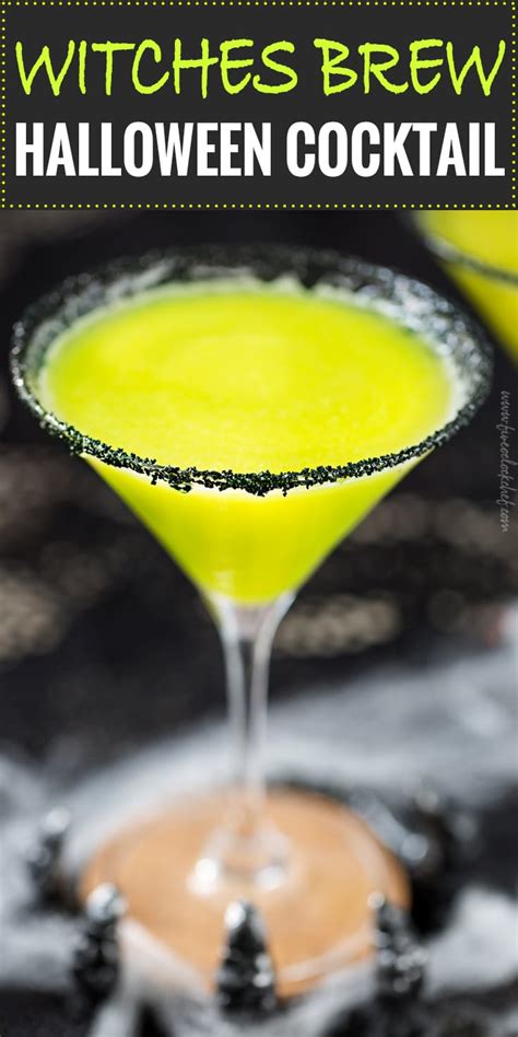 Witches Brew Halloween Cocktail - The Chunky Chef