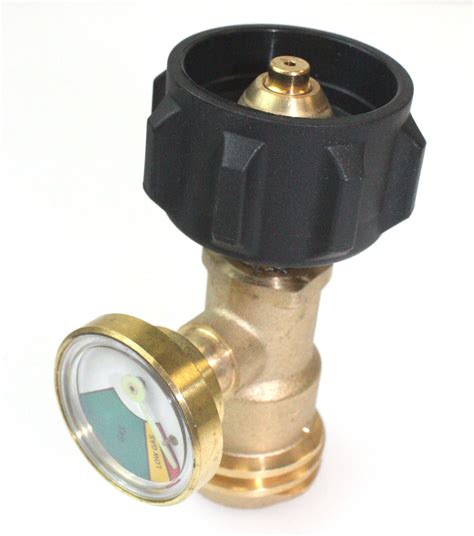 Propane Tank Brass Adapter W/ Pressure Meter Gauge 4 Master LP Gas Grill BBQ RV – EconoSuperStore