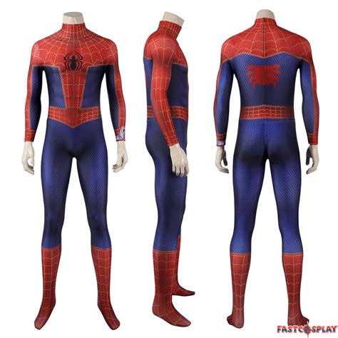 Spider-Man Across The Spider-Verse Peter Parker Pink Cosplay Costume