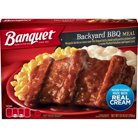 Banquet Classic Backyard BBQ Frozen Single Serve Meal, 10.45 Ounce ...