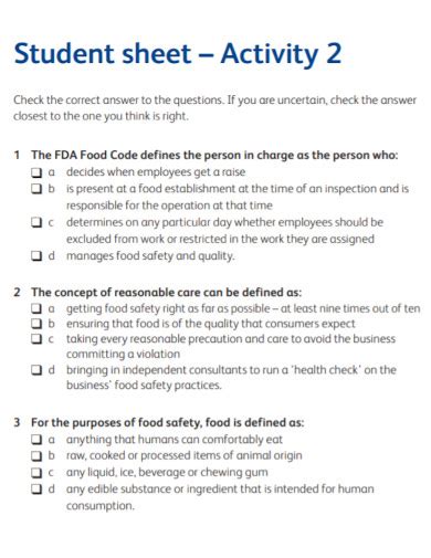 Student Activity Sheet - 10+ Examples, Format, How to Construct, Pdf