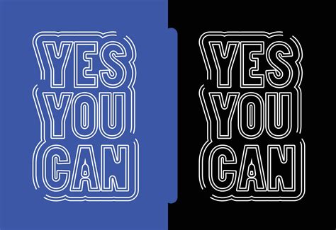 Yes you can letter logo, t shirt and sticker design template 8257609 Vector Art at Vecteezy