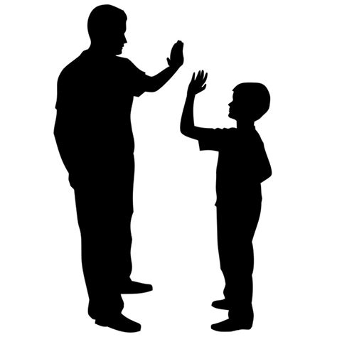 Father and Son Silhouette Stencil by Crafty Stencil