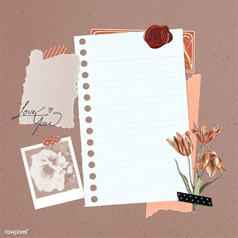 Floral feminine scrapbook collage design resource | premium image by ...