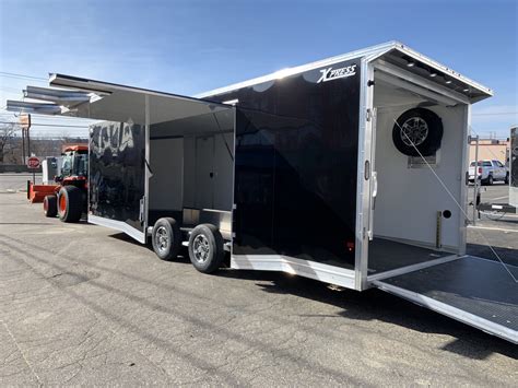 Enclosed Car Hauler Trailer 8.5’x24′ Tapered V-Nose Black Ramp High Country Aluminum | Ron's Toy ...