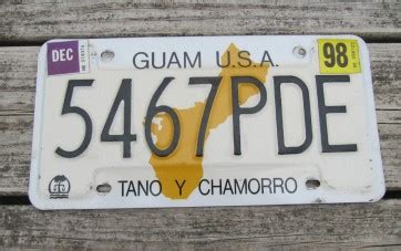 License Plate for Sale Guam USA Map Tano Y Chamorro SHOP Vintage ...