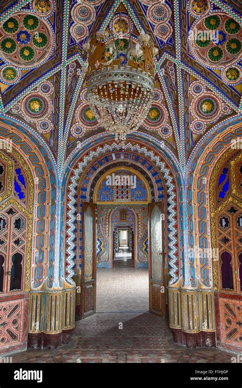 Moorish style palace interior, a fairy tale castle from 1001 Arabian ...