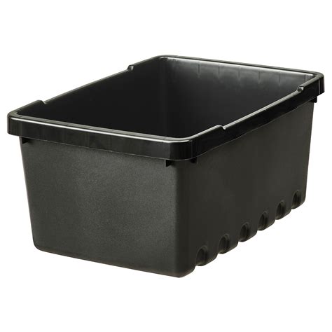 UPPSNOFSAD storage box, black, 25x17x12 cm/3.5 l (9 ¾x6 ¾x4 ½"/1 gallon ...