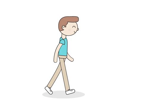 Cartoon Walking Man Gif / We are animating a simple side view walk, but ...