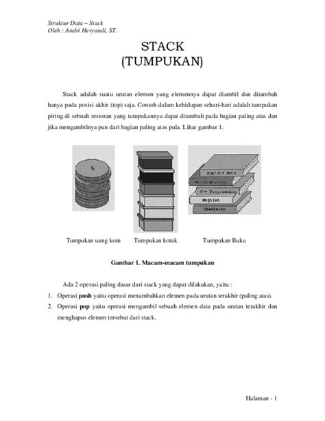 (PDF) Struktur Data -Stack Oleh | muhammad Rizky - Academia.edu