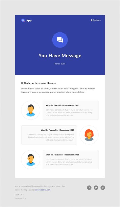 NotificationApp - Responsive Notification Email HTML Templates | Mail template, Website template ...