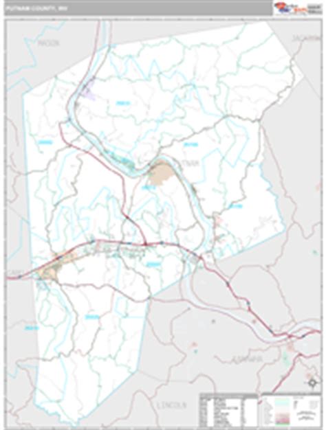 Putnam County, WV Wall Map Premium Style by MarketMAPS