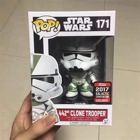 2017 Galactic Convention Exclusive Funko pop Original Star Wars 442nd Clone trooper #171 Vinyl ...