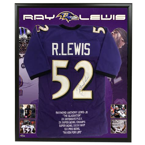 NFL – Ray Lewis Signed & Framed Baltimore Ravens Jersey (PSA COA ...