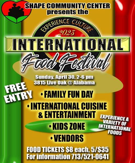 International Food Festival — SHAPE COMMUNITY CENTER