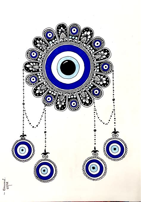 Evil eye | Evil eye art, Mandala art therapy, Mandala art lesson