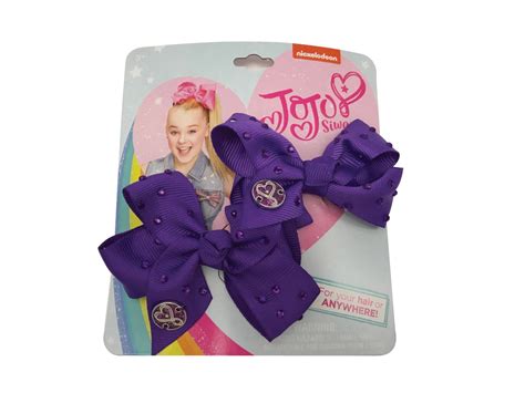 JoJo Siwa - Rhinestone Purple Hair Bows - Walmart.com - Walmart.com