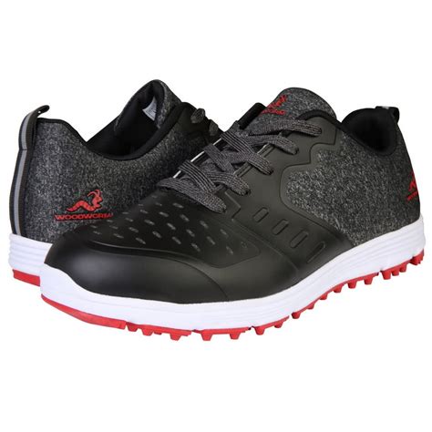 Woodworm Golf Sense Spikeless Golf Shoes, Mens, Black/Red - Woodworm ...