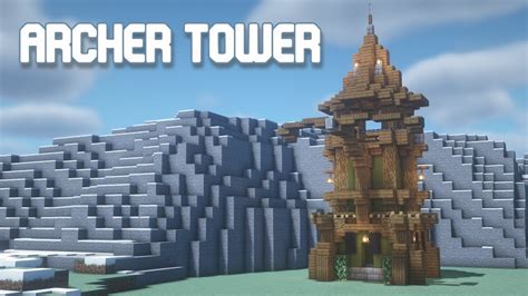 Minecraft : How to build a Medieval Archer Tower w/ Giant Crossbow ...