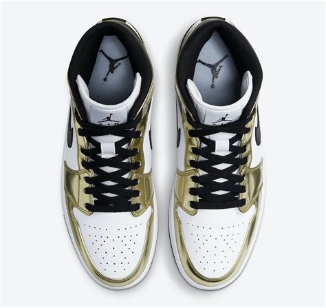 Air Jordan 1 Mid White Metallic Gold DC1419-700 Release Date - SBD