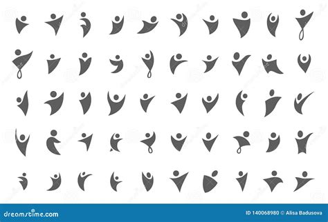 Vector Illustration Concept of Man Logo Icon. Black on White Background ...