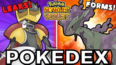 ALL LEAKED POKEMON and NEW FORMS for Pokemon Scarlet and Violet Pokedex - YouTube