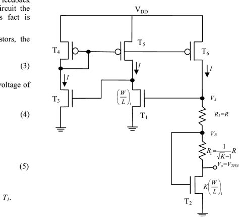 Threshold voltage extraction circuit for low voltage CMOS design using basic long-channel MOSFET ...